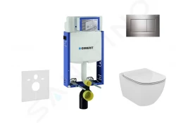 GEBERIT - Kombifix Modul na závesné WC s tlačidlom Sigma30, lesklý chróm/chróm mat + Ideal Standard Tesi - WC a doska (110.302.00.5 NF6)