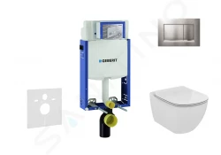 GEBERIT - Kombifix Modul na závesné WC s tlačidlom Sigma30, matný chróm/chróm + Ideal Standard Tesi - WC a doska (110.302.00.5 NF7)