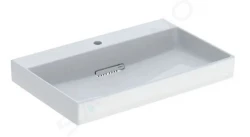 GEBERIT - ONE Umývadlo 750x480x142 mm, skrytý prepad, s otvorom na batériu, vodorovný odtok, KeraTect, biela (505.036.00.1)