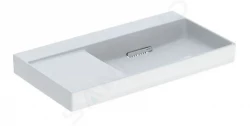 GEBERIT - ONE Umývadlo 900x480x142 mm, skrytý prepad, bez otvoru na batériu, vodorovný odtok, KeraTect, biela (505.044.00.1)