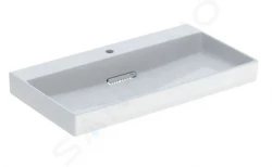 GEBERIT - ONE Umývadlo 900x480x142 mm, skrytý prepad, s otvorom na batériu, vodorovný odtok, KeraTect, biela (505.038.00.1)