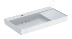 GEBERIT - ONE Umývadlo 900x480x142 mm, skrytý prepad, s otvorom na batériu, vodorovný odtok, KeraTect, biela (505.039.00.1)