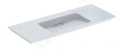 GEBERIT - ONE Umývadlo nábytkové 1200x480x130 mm, skrytý prepad, bez otvoru na batériu, vodorovný odtok, KeraTect, biela (505.016.00.1)