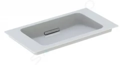 GEBERIT - ONE Umývadlo nábytkové 750x400x130 mm, skrytý prepad, bez otvoru na batériu, vodorovný odtok, KeraTect, biela (500.391.01.1)