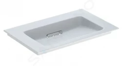 GEBERIT - ONE Umývadlo nábytkové 750x480x130 mm, skrytý prepad, bez otvoru na batériu, vodorovný odtok, KeraTect, biela (505.003.00.1)