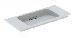 GEBERIT - ONE Umývadlo nábytkové, 900x400x130 mm, skrytý prepad, bez otvoru na batériu, vodorovný odtok, KeraTect, biela (500.395.01.2)