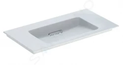 GEBERIT - ONE Umývadlo nábytkové 900x480x130 mm, skrytý prepad, bez otvoru na batériu, vodorovný odtok, KeraTect, biela (505.005.00.1)