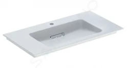 GEBERIT - ONE Umývadlo nábytkové 900x480x130 mm, skrytý prepad, s otvorom na batériu, vodorovný odtok, KeraTect, biela (505.006.00.1)