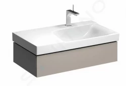 GEBERIT - Xeno 2 Skrinka pod umývadlo 900 mm, s odkladacou plochou, zásuvka s LED svietidlom, sivobéžová (500.514.00.1)