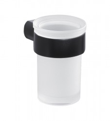 Gedy - PIRENEI pohár, mliečne sklo, čierna mat (PI1014)