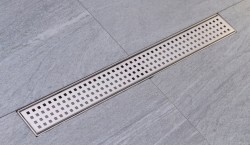 GELCO - MANUS QUADRO podlahový žľab z nerezové oceli s roštom, L-1050, DN50 (GMQ36)