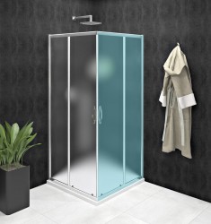 GELCO - SIGMA SIMPLY sprchové dvere posuvné pre rohový vstup 1000 sklo BRICK (GS2410)