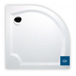 GELCO - VIVA90 sprchová vanička z liateho mramoru, štvrťkruh, 90x90cm, R550 (GV559)