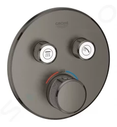 GROHE - Grohtherm SmartControl Termostatická sprchová batéria pod omietku, 2 ventily, kefovaný Hard Graphite (29119AL0)