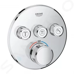 GROHE - Grohtherm SmartControl Termostatická sprchová podomietková batéria, 3 ventily, chróm (29121000)