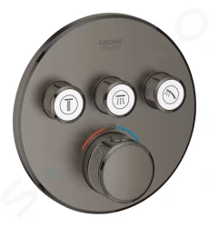 GROHE - Grohtherm SmartControl Termostatická sprchová podomietková batéria, 3 ventily, kefovaný Hard Graphite (29121AL0)