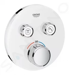 GROHE - Grohtherm SmartControl Termostatická vaňová batéria pod omietku s 2 ventilmi, mesačná biela (29151LS0)