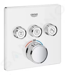 GROHE - Grohtherm SmartControl Termostatická vaňová batéria pod omietku s 3 ventilmi, mesačná biela (29157LS0)