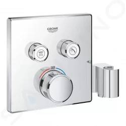 GROHE - Grohtherm SmartControl Termostatická vaňová batéria pod omietku, s dvoma ventilmi a držiakom na sprchu, chróm (29125000)