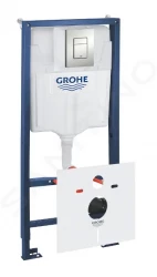 GROHE - Rapid SL Predstenová inštalácia s nádržkou na závesné WC, súprava Fresh a tlačidlo Skate Cosmopolitan, matný chróm (39449000)
