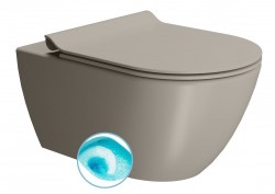 GSI - PURA závesná WC misa, Swirlflush, 36x55cm, tortora dual-mat (881505)