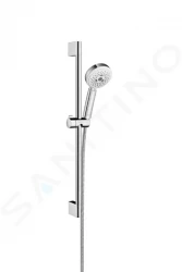 HANSGROHE - Crometta 100 Sprchová súprava Multi, 3 prúdy, 0,65 m, biela/chróm (26650400)