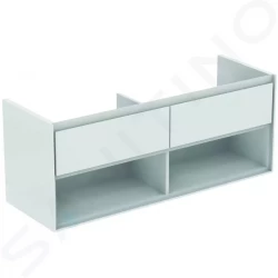 IDEAL STANDARD - Connect Air Skrinka pod dvojumývadlo, 1300x440x517 mm, lesklá biela/biela mat (E0831B2)