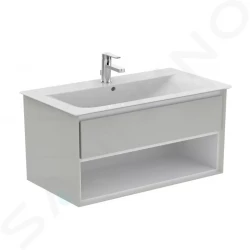 IDEAL STANDARD - Connect Air Skrinka pod umývadlo 1000x440x517 mm, lesklá svetlosivá/biela mat (E0828EQ)