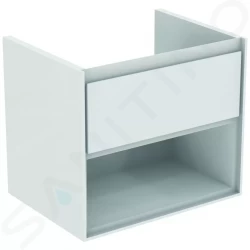 IDEAL STANDARD - Connect Air Skrinka pod umývadlo, 600x440x517 mm, lesklá biela/svetlosivá mat (E0826KN)