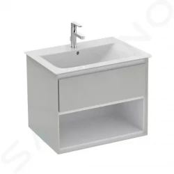 IDEAL STANDARD - Connect Air Skrinka pod umývadlo, 600x440x517 mm, lesklá svetlosivá/biela mat (E0826EQ)