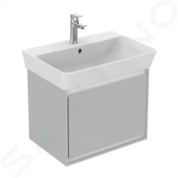 IDEAL STANDARD - Connect Air Skrinka pod umývadlo Cube 550 mm, 480x409x400 mm, lesklá svetlosivá/biela mat (E0844EQ)