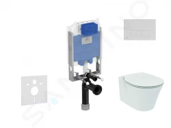 IDEAL STANDARD - ProSys Set predstenovej inštalácie, klozetu a sedadla Connect Air, tlačidla Oleas M2, Aquablade, SoftClose, chróm mat (ProSys80M SP92)