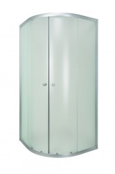 INVENA - Sprchovací kút štvrťkruh VITORIA, profil: satin, sklo frosted 90x90cm (AK-49-196-O)