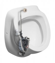 ISVEA - DYNASTY urinál s automatickým splachovačom 6V DC, zakrytý prívod vody, 39x48 cm (10SZ92001-SENSOR)