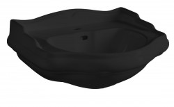 KERASAN - RETRO keramické umývadlo 56x46,5cm, čierna mat (104531)