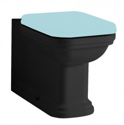 KERASAN - WALDORF WC kombi misa 40x68cm, spodný/zadný odpad, čierna mat (411731)