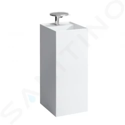 Laufen - Kartell Voľne stojacie umývadlo, 375 mm x 435 mm, biela – bez prepadu, s 1 otvorom na batériu, s LCC (H8113314001111)