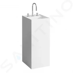 Laufen - Kartell Voľne stojacie umývadlo, 375 mm x 435 mm, biela – s 3 otvormi na batériu, bez prepadu (H8113310001581)