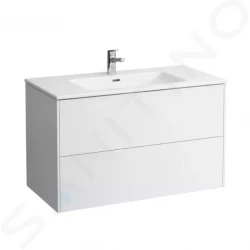 Laufen - Pro S Skrinka s umývadlom, 1000x610x500 mm, 2 zásuvky, lesklá biela (H8649622611041)