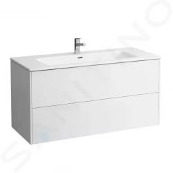 Laufen - Pro S Skrinka s umývadlom, 1200x610x500 mm, 2 zásuvky, lesklá biela (H8649632611041)