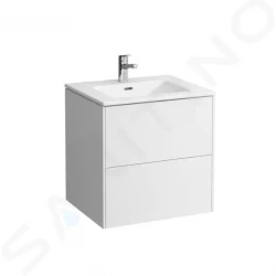 Laufen - Pro S Skrinka s umývadlom, 600x610x500 mm, 2 zásuvky, lesklá biela (H8649602611041)