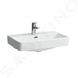 Laufen - Pro S Umývadlo Compact, 600 mm x 380 mm, 1 otvor na batériu, s LCC, biela (H8189594001041)