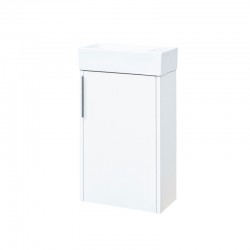MEREO - Vigo, kúpeľňová skrinka s keramickým umývadlom, 41 cm, bílá (CN340)