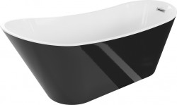 MEXEN - Alta vaňa voľne stojaca 170x75 cm, biela/čierna bez krytu prepadu a zátky (52141707575-SS)