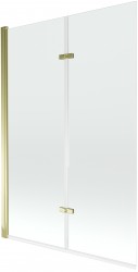 MEXEN - Castor vaňová zástena 2-krídlo 120x150 cm, transparent, zlato (892-120-002-50-00)