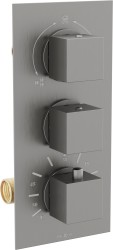 MEXEN - Cube termostatická batérie sprcha / vaňa 3-output grafit (77503-66)