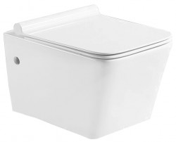 MEXEN - Cube Závesná WC misa vrátane sedátka s slow-slim, duroplast, biela (30924000)