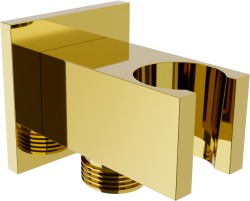 MEXEN - Držiak sprchy Cube, pevný, s vyústením, zlato (79300-50)