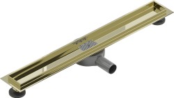 MEXEN - Flat 360 Slim podlahový žľab otočný 50, zlatý (1540050)