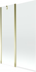 MEXEN - Flip vaňová zástena 1-krídlo 120x150 cm, transparent, zlato (894-120-101-50-00)